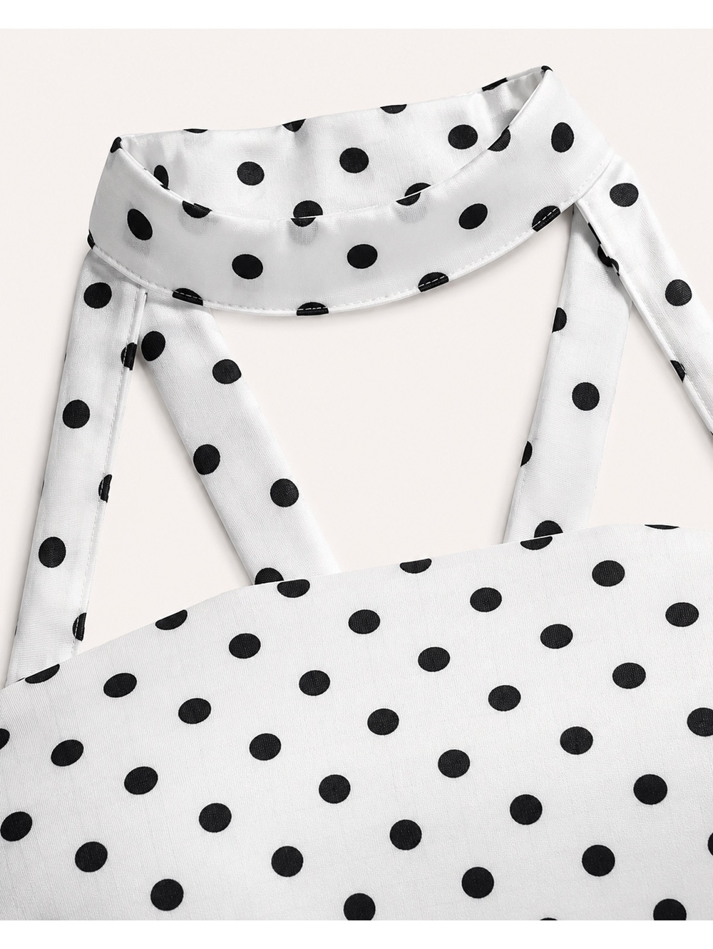Sable & Red Polka Dot Backless Bow Midi Dress - Picture 7 of 9